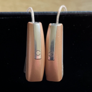 Pair of Digital Widex (now Coselgi) Dream 110 RIC Hearing Aids in 'Passion'